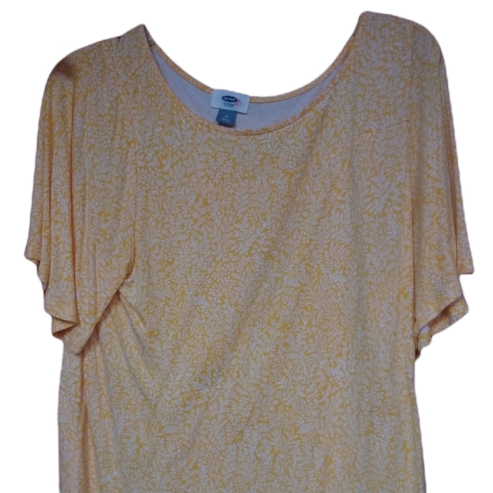 Old Navy Yellow and White Shirt Size M